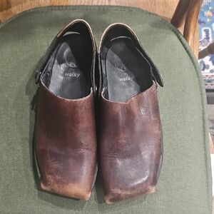 Wolky Men's Rich Brown Leather Slip-Ons